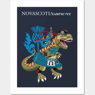 Clanosaurus Rex NOVASCOTIAsaurus rex Plaid Nova Scotia Scotland Ireland Family Tartan Posters and Art